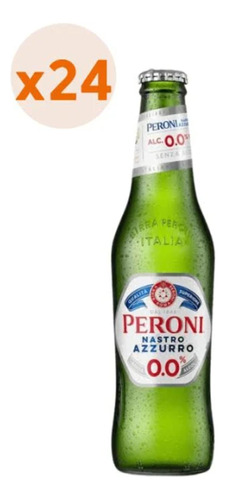 Caja Cerveza Peroni Sin Alcohol Botella 330cc - 24 Unidades
