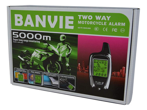 Spy 2 Vías Moto Alarma Lm209 Arranque A Control Remoto Con L