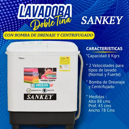 Lavadora doble tina 8kg Damasco TWM80