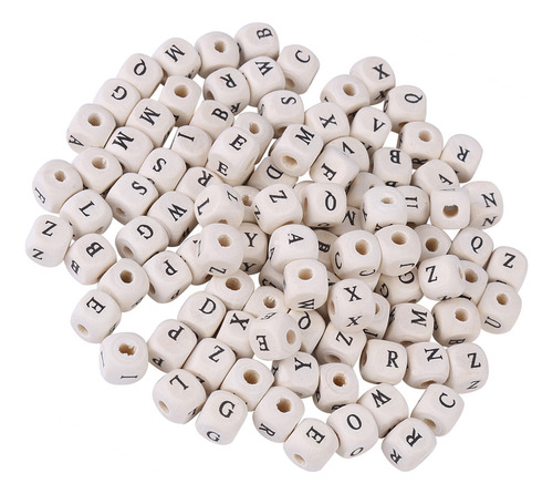Perlas Espaciadoras De Letras Cuadradas Mixtas De Arce, 100