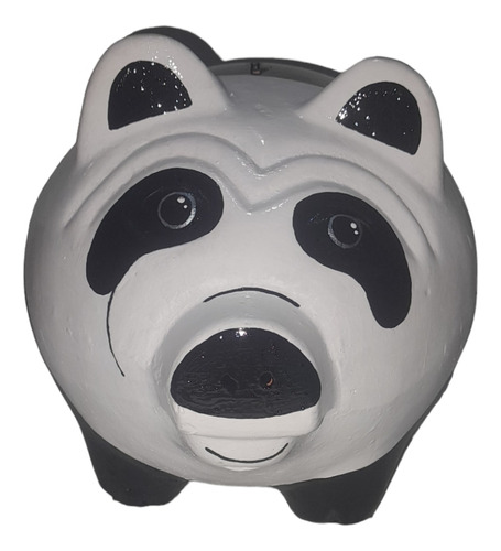 Cerdito Alcancía Personalizado Oso Panda Grande