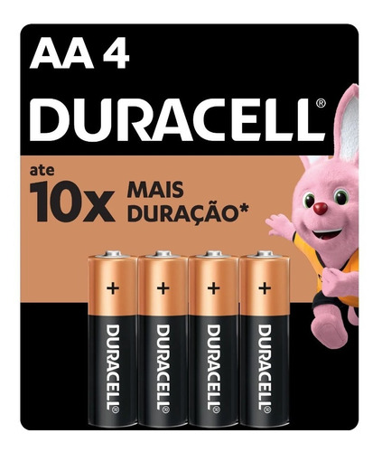 Pilas Alcalinas Duracell Aa4 Pack X 2