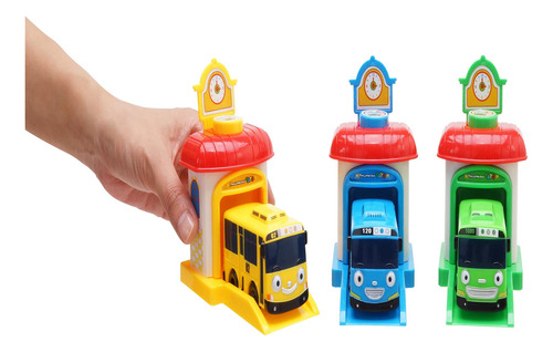 Estación De Autos Disparadores Tayo Rogi Lani - Juguete