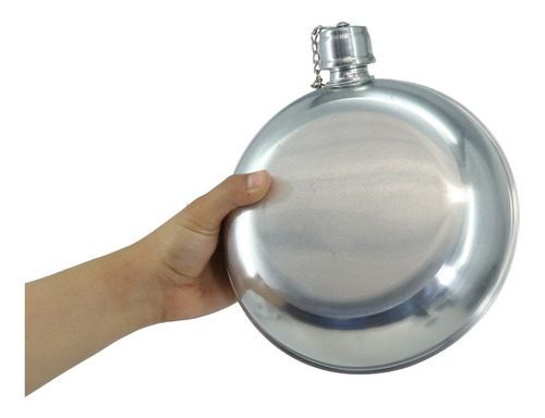 Cantinplora 2 Litros Tipo Eliptica Aluminio Y Funda 24800040 Color Gris