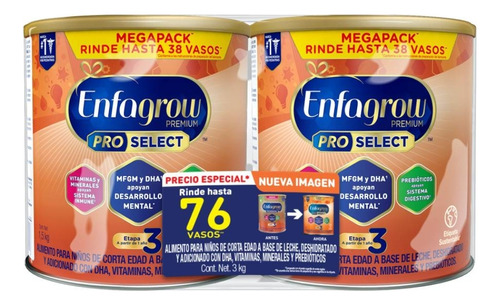 Enfagrow Pro Select 1-3 Años 2 Latas 1.5 Kg C/u