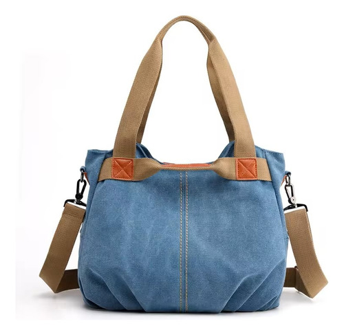 Bolso De Lona Vintage Informal Tendencia Denim 2024 - Azul