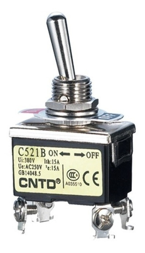 Imagen 2 de 5 de C521b Cntd Interruptor Cola De Rata 2p+ 1t On-off Estable
