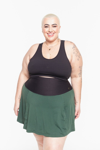 Imagem 2 de 10 de Shorts Saia Plus Size Esther Wonder Size Emana® Verde