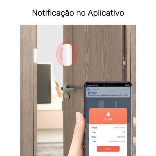 Sensor Abertura Porta Janela Inteligente Zigbee Tuya Alexa