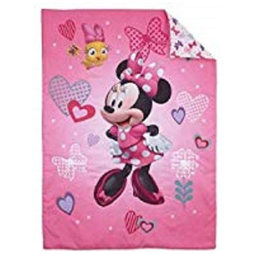 - Minnie Mouse Hearts And Bows- 4pc Toddler Bed Set