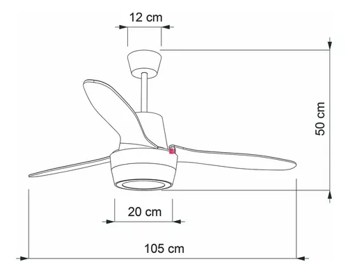 Ventilador De Techo Fit Sustentable Madera Luz Led