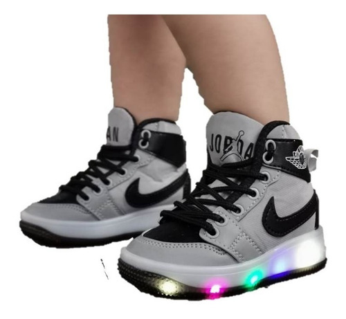 Zapatos Botas Deportivos Niño Con Luces Corte Alto