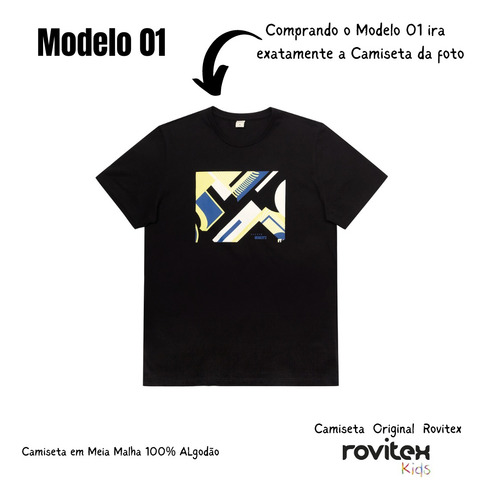 Camiseta Meia Malha 100% Algodão Juvenil Menino - Rovitex
