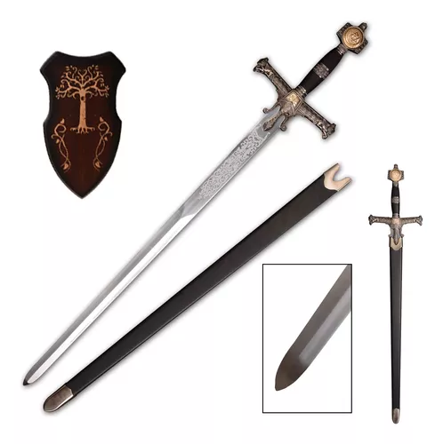 Espada Medieval De Acero 48.8 Real Clásica