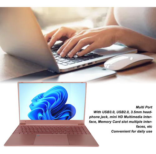 Computadora Portátil De 512 Gb, Oro Rosa, 15,6 Pulgadas, Ips