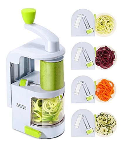 Spiralizer Cortador De Verduras (4 En 1 Cuchillas Giratorias