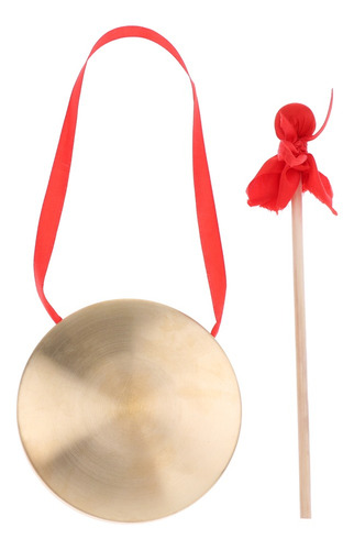 1 Juego De Platillos De Cobre Chino Gong Con Mazo Tradiciona