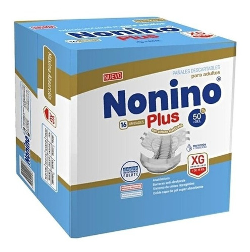 5 Packs Nonino Plus Elastizado Talle Xg X16 Unidades