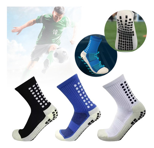 Calcetines Antideslizantes Tipo Trusox 3 Pares En 3 Colores