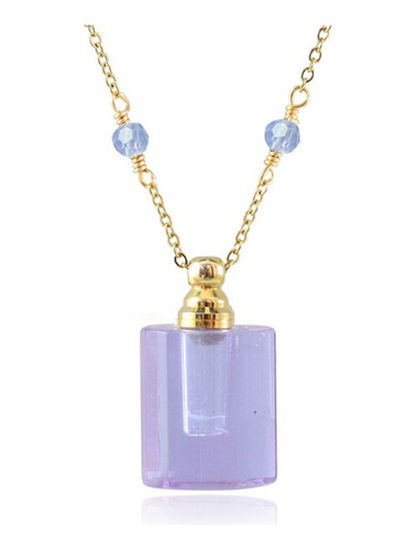 Collar De Cristal Con Forma De Cilindro, Collar  1-purple