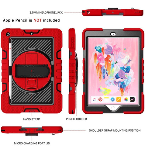 Funda Para iPad 9 8 7 Generación 10.2 Uso Rudo Correa