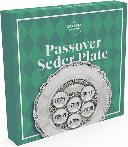 Imagen 4 de 5 de Pesaj Pascua Judia Plato Plateado