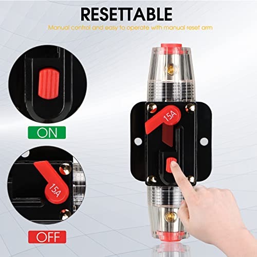 Interruptor De Circuito 15a, Portafusibles Impermeable ...