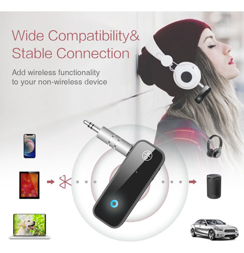 Adaptador Bluetooth 2 En 1 Para Coche Y Altavoces