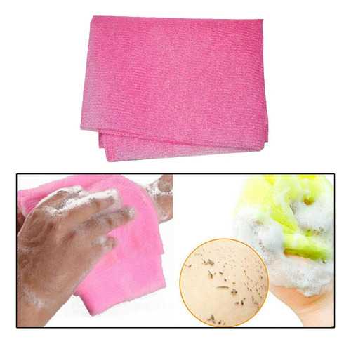 2x1pc Nylon Exfoliante Toalla De Baño Paño Mágico Lavado