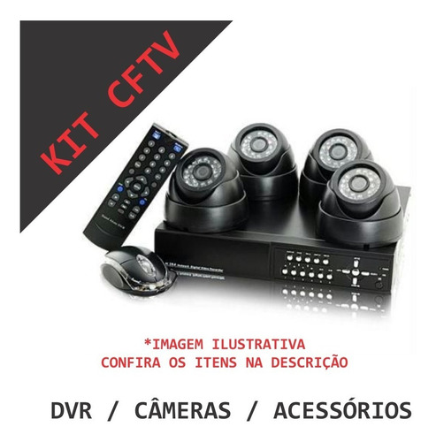 Kit Completo Cftv, Dvr/cameras + Acessorios Monte O Seu