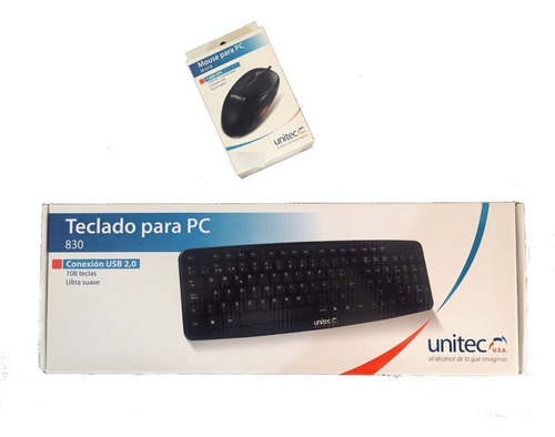 Combo Teclado Mouse Unitec Usb Para Pc Ktt