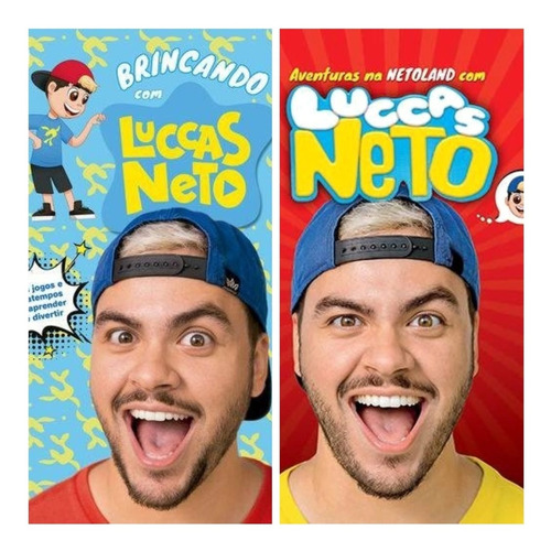 Novo Livro Luccas Neto Brincando + Aventura Na Netoland C/2