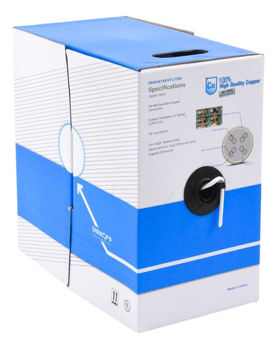 Bobina De Cable De 305 M, Cat5e, Para Intemperie, Sin Blinda