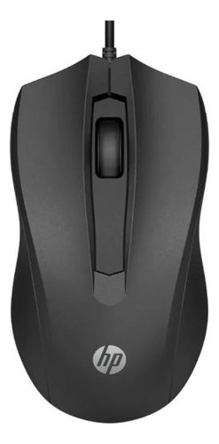 Mouse com fio preto Hp 100