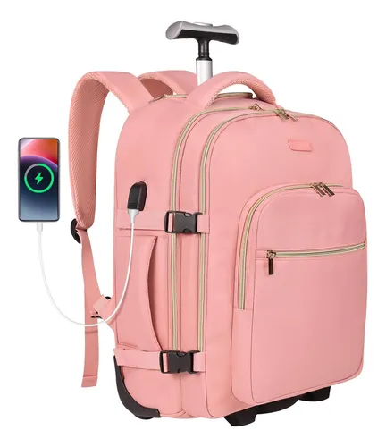 Devpnr Mochila Con Ruedas Para Mujer, Mochila De Viaje Para