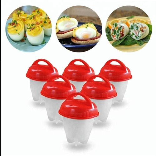 Hervidor De Huevos Silicona Fácil Egg Boil X 6 Unidades 