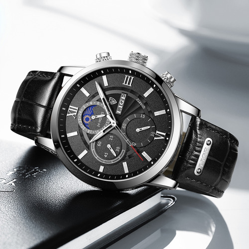 Relojes Para Hombre Lige Casual Analógico Reloj Impermeable