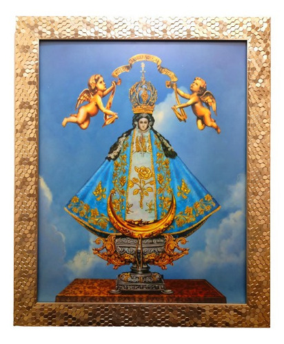 Virgen De San Juan De Los Lagos En Marco Condesita 57 X 47