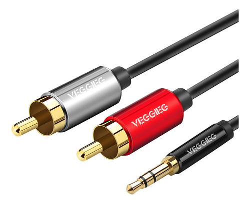 Cable Rca Veggieg 2rca A 3.5 Cable De Audio Jack 3.5 Mm Con