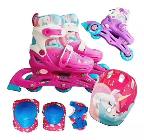 Patines Gadnic Simil Soy Luna Para Niñas 4 Ruedas Frenos PU +