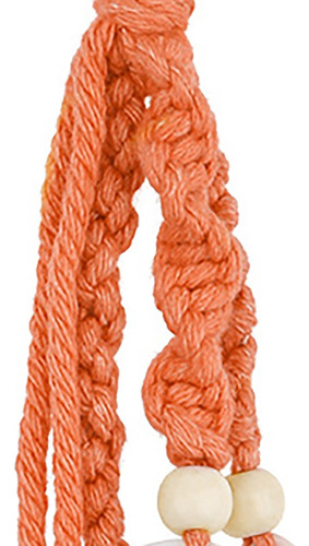 Llaveros De Macramé Boho Con Cuentas De Madera Y Conchas Mar