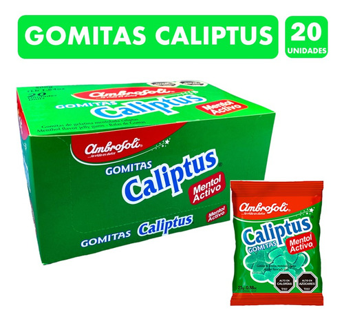 Gomitas Caliptus De Ambrosoli - Gomitas Sabor Mentol (20uni)