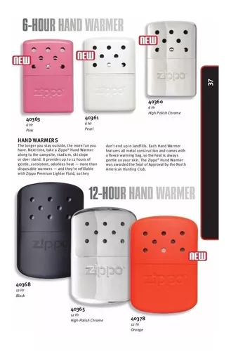 Zippo Calentador de manos recargable de 12 horas, portátil, recargable, sin  olor, funciona con líquido de encendedor Zippo | Incluye tecnología de