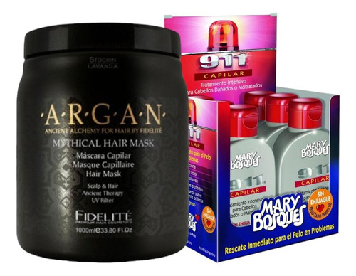 Kit Nutricion Reparadora Argan Mythical 1kg + 911 Capilar 6u