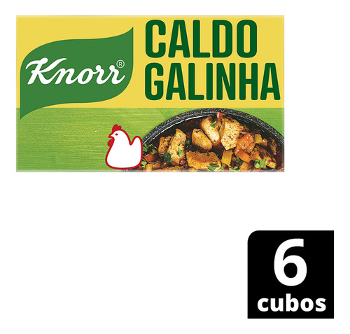 Knorr Mais Sabor Galinha caldo em tablete caixa 57g 6 cubos