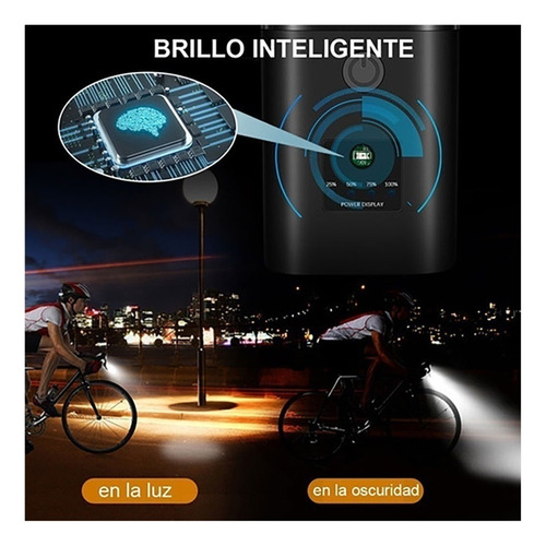 Luz Delantera Para Bicicleta 1800 Lúmenes Caja Con Banco