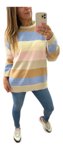 Sweater Rayado De Mujer The Big Shop