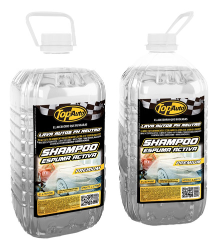 Shampoo Ph Neutro Espuma Activa Para Hidrolavadora Kit X2uni