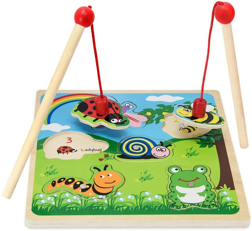  Wooden Wonders Lift  Look Magnetic Bug Catcher Game Wi...