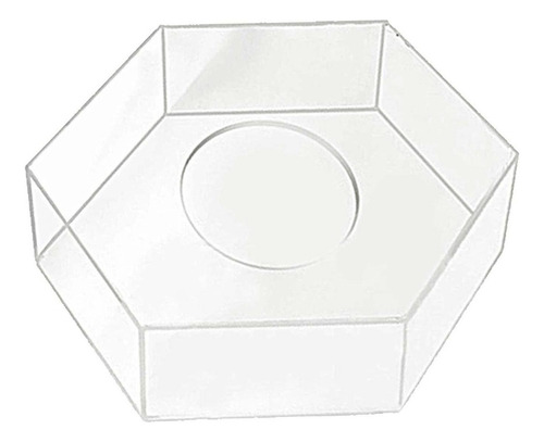 Caja De Presentación Transparente Pedestal Riser Hexagon